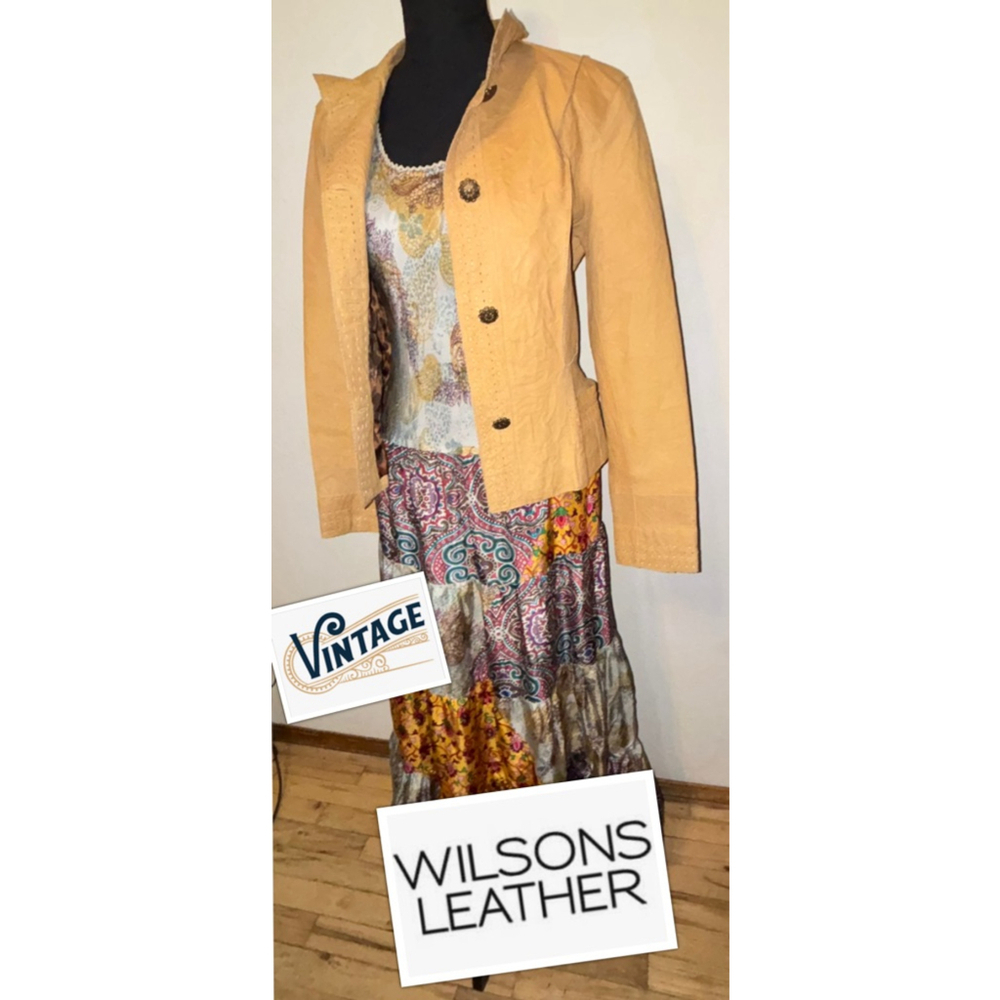 Vintage Wilson’s Leather Rare 90’s Boho Western Buttery Soft Leather Jacket Med.